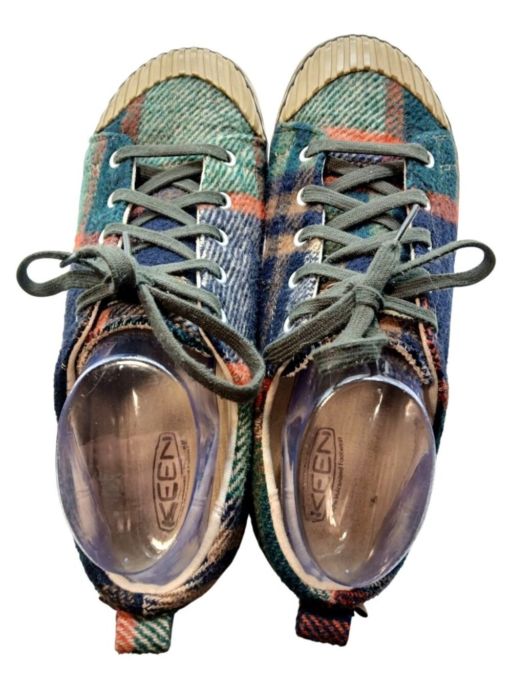 Keen Womens Elsa Wool Plaid Lace Up Sneakers Size 10.5 US EU 41 Multicolor Shoes - Picture 10 of 16